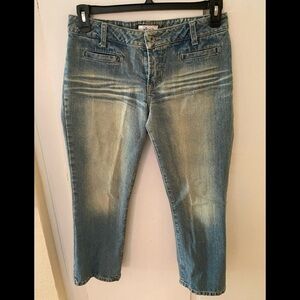Rusty Vintage (90s) Cropped Flare Faded Jeans